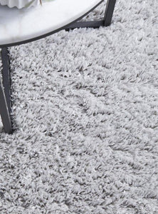 Cloud Soft Shag Style Rug - Silver