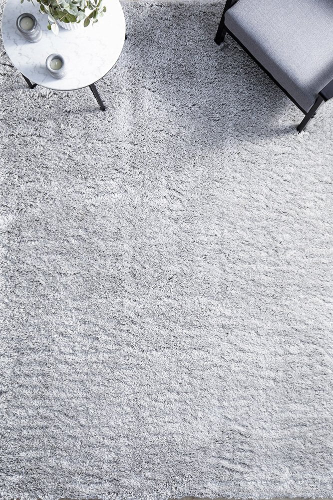 Cloud Soft Shag Style Rug - Silver