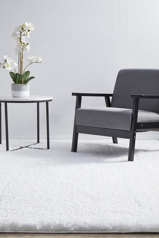 Cloud Soft Shag Style Rug - White