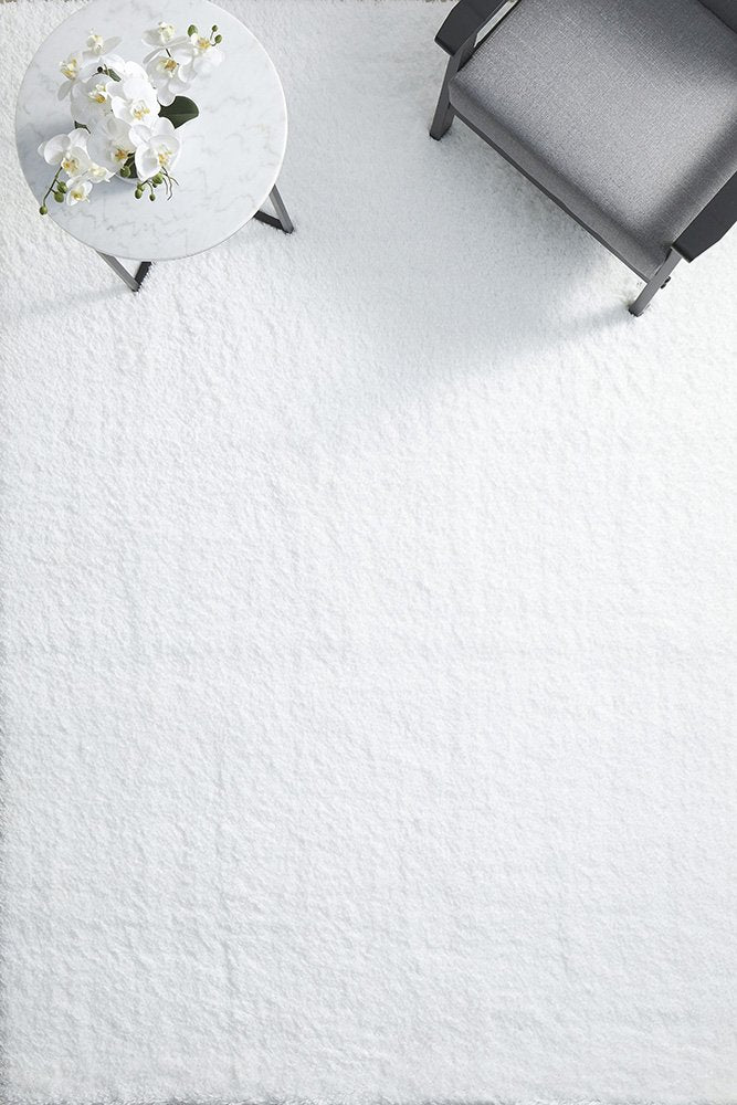 Cloud Soft Shag Style Rug - White