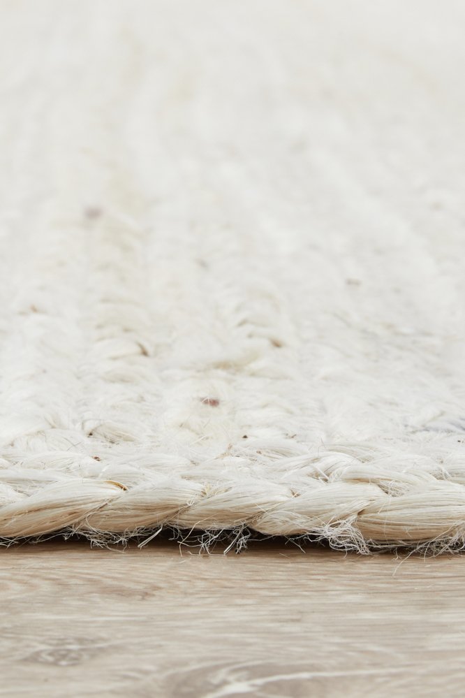 Coast Hand Made Jute Rug - White Wash