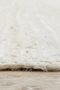 Coast Hand Made Jute Rug - White Wash