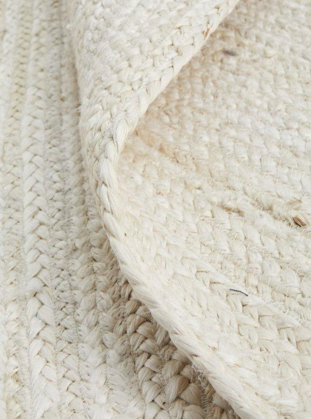 Coast Hand Made Jute Rug - White Wash