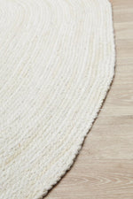 Load image into Gallery viewer, Coast Oval Hand Made Jute Rug - White Wash

