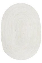 Load image into Gallery viewer, Coast Oval Hand Made Jute Rug - White Wash
