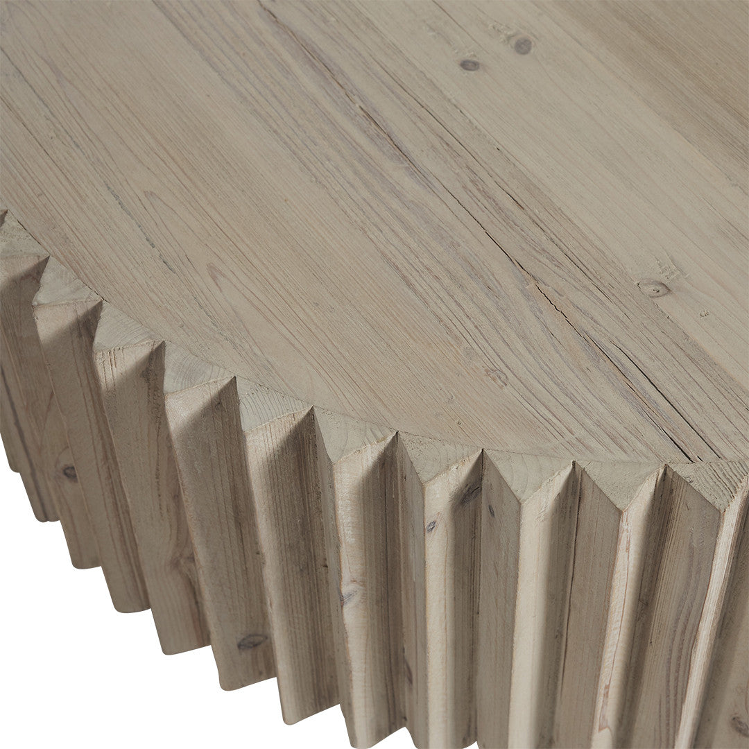 Cornel Round Timber Coffee Table - Natural