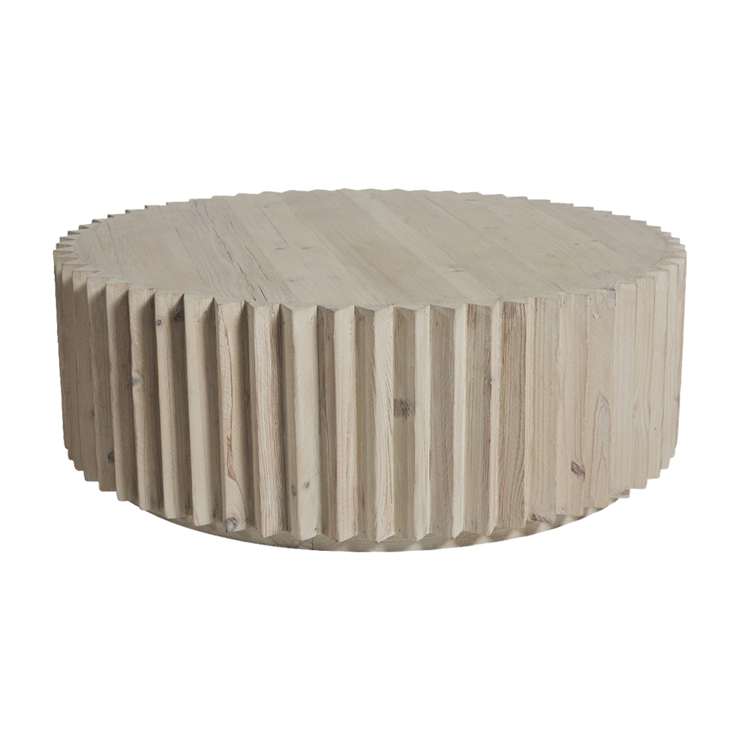 Cornel Round Timber Coffee Table - Natural