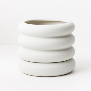 Danica Hand Made Ceramic Planter Pot - Snow