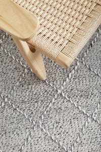 Dante Hand Made Wool Rug - Grey