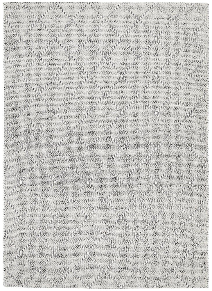 Dante Hand Made Wool Rug - Grey
