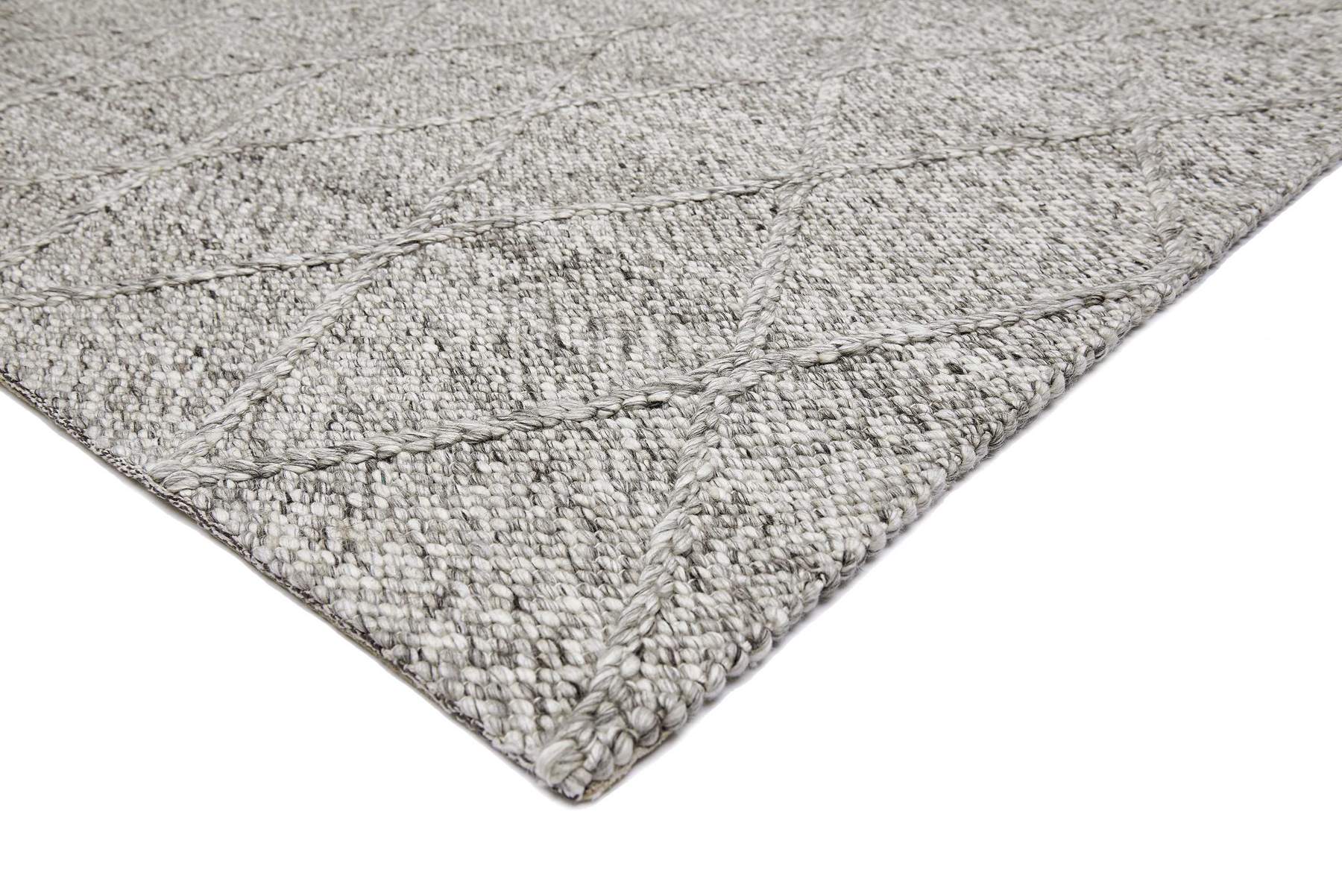 Diamond Handmade Rug - Grey
