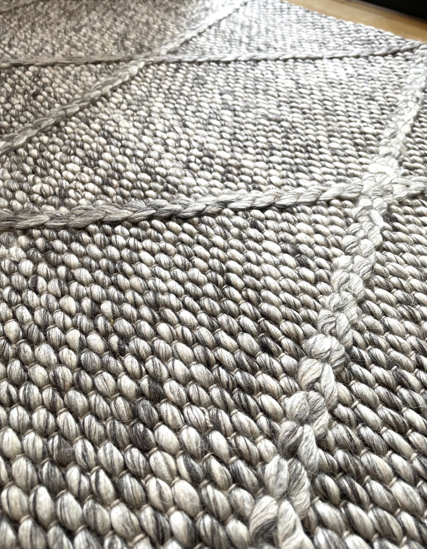 Diamond Handmade Rug - Grey