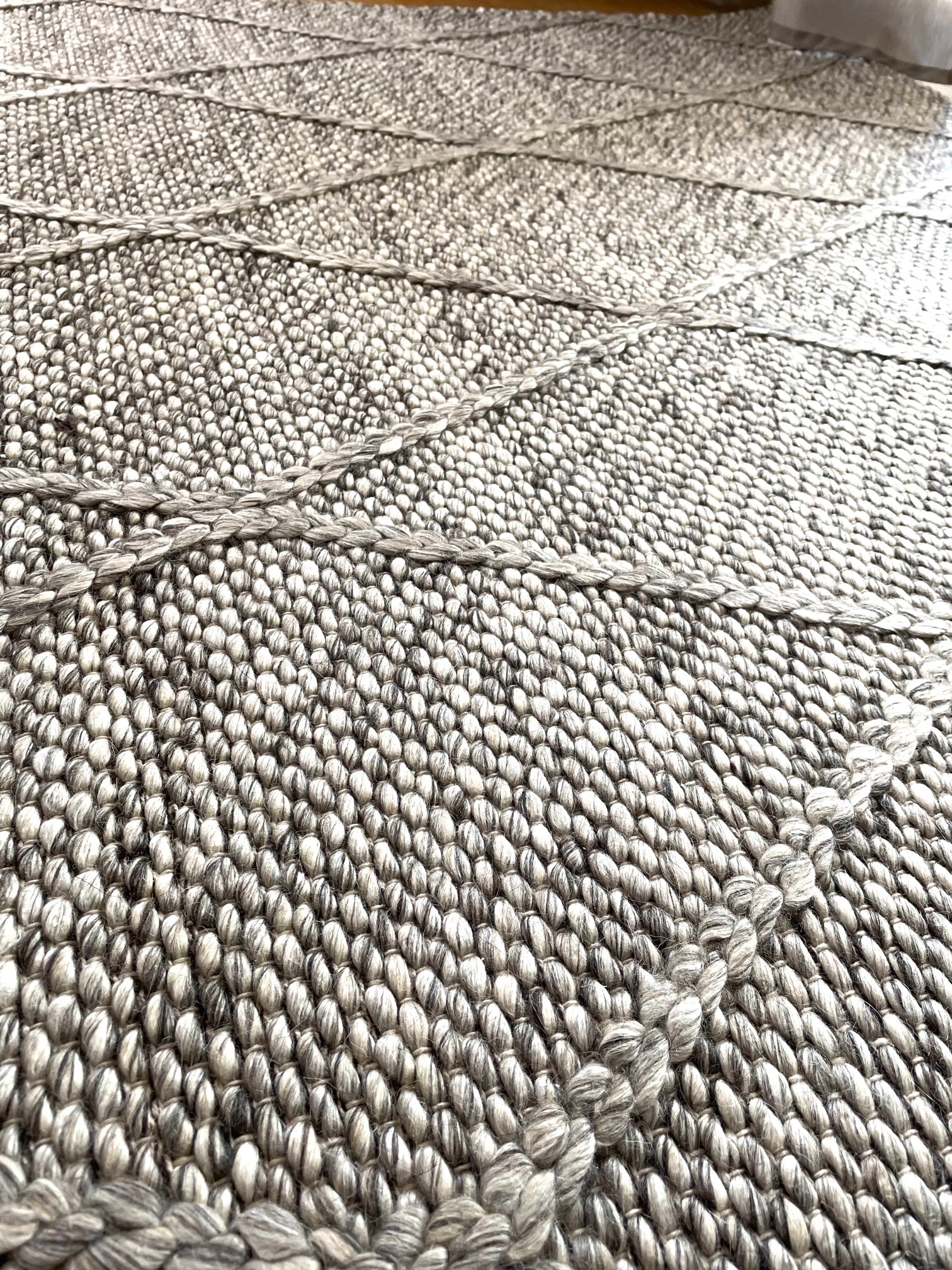 Diamond Handmade Rug - Grey