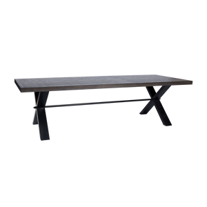Montana 2.6m Solid Timber Dining Table - Ebony