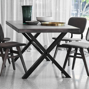 Montana 2.6m Solid Timber Dining Table - Ebony