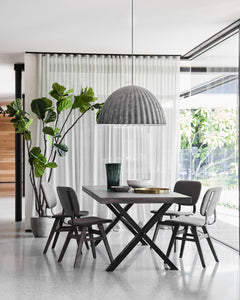 Montana 2.6m Solid Timber Dining Table - Ebony