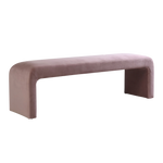 Load image into Gallery viewer, Eloise Velvet Bench Seat Ottoman - Dusty Rose
