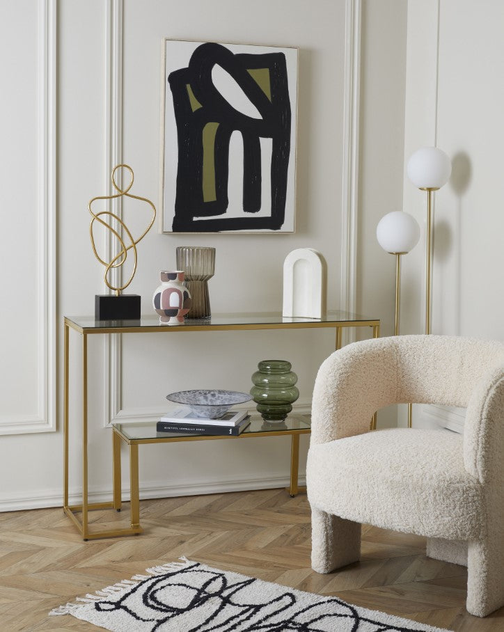 Emanuel Fluffy Fabric Armchair - Nougat
