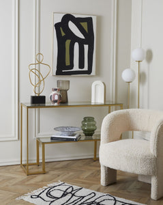 Emanuel Fluffy Fabric Armchair - Nougat