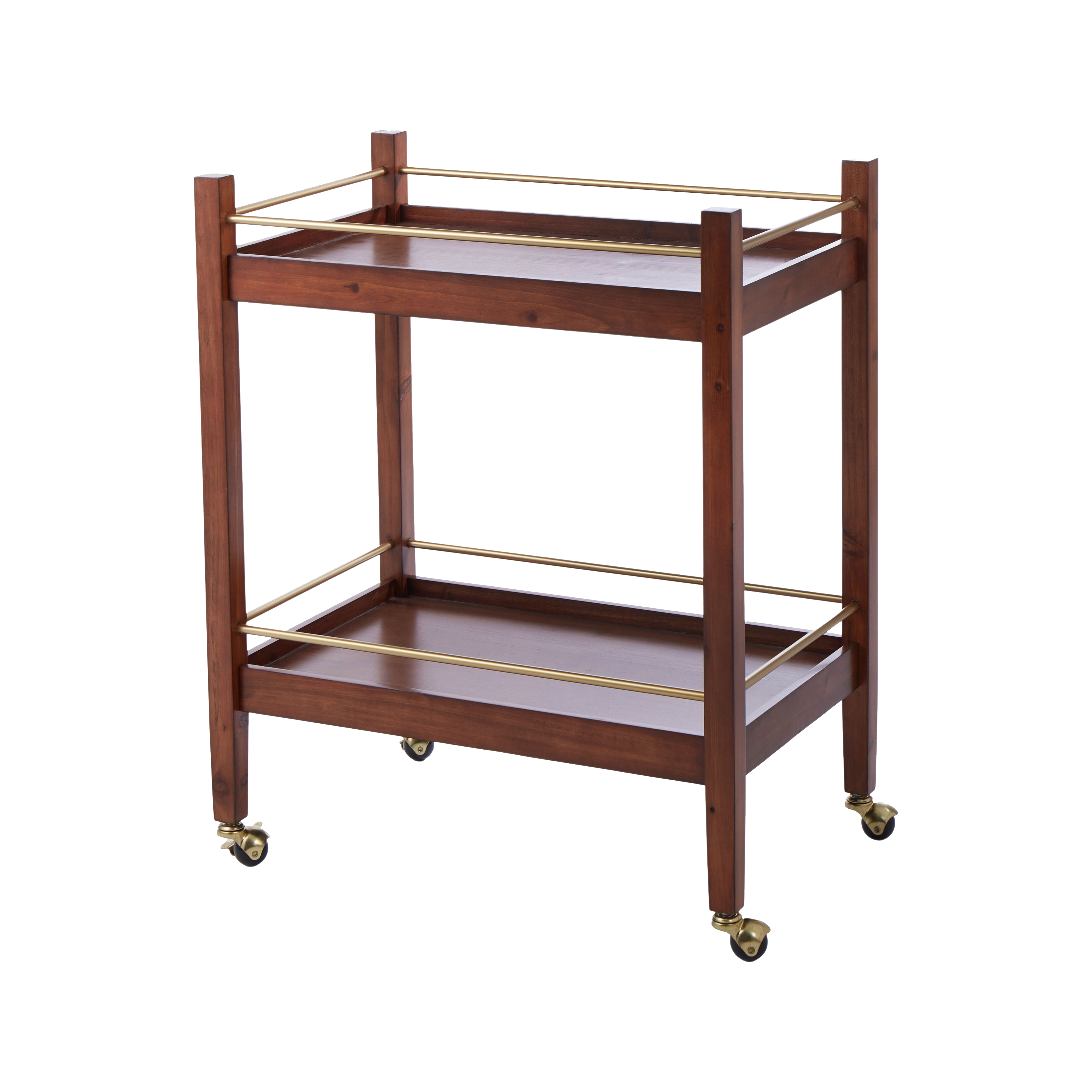 Erika Timber Bar Cart - Walnut