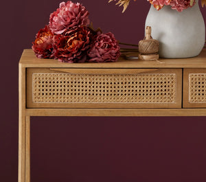 Eritrea 2 Drawer Timber Console Table - Natural