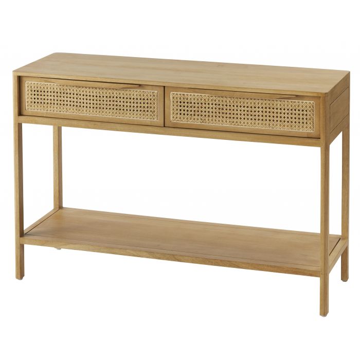 Eritrea 2 Drawer Timber Console Table - Natural