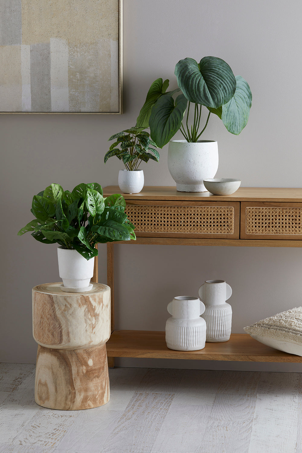 Eritrea 2 Drawer Timber Console Table - Natural