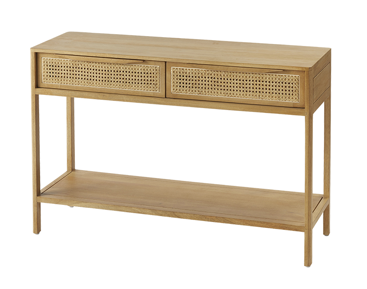 Eritrea 2 Drawer Timber Console Table - Natural