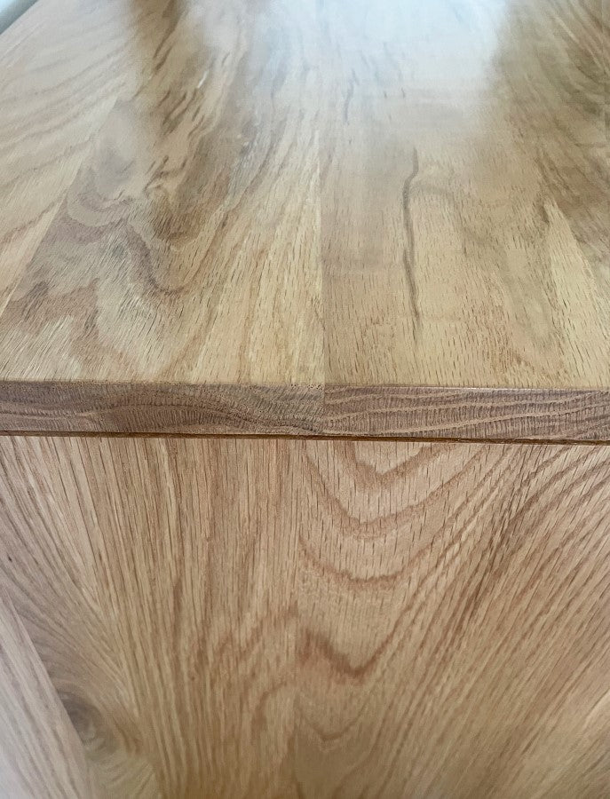 Grand Designs Bright 2 Drawer Oak Timber Console Table - Natural