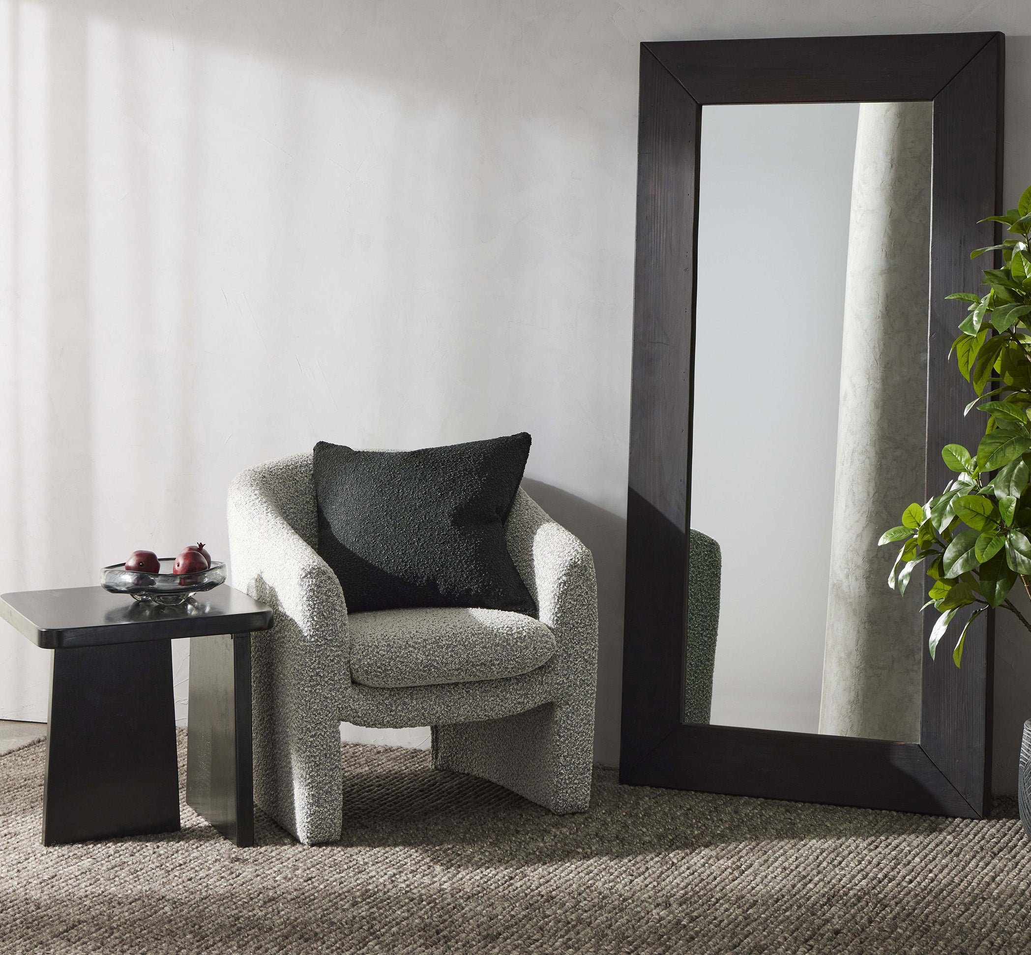 Grand Designs Kinsley Boucle Armchair - White/Black