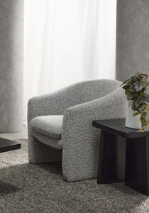Grand Designs Kinsley Boucle Armchair - White/Black