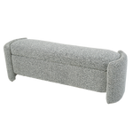 Load image into Gallery viewer, Grand Designs Kinsley Boucle Bench Seat Ottoman - White/Black
