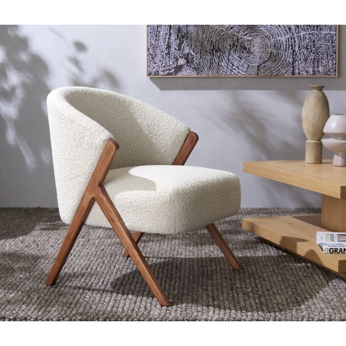 Grand Designs Lennox Boucle Armchair - Ivory