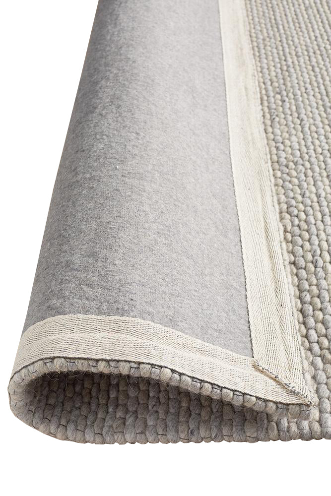 Hive Hand Made Wool Rug - Grey