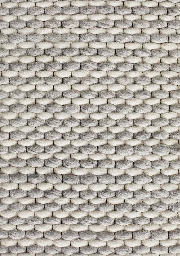 Hive Hand Made Wool Rug - Silver