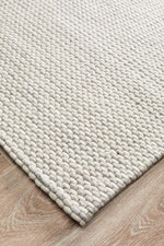 Load image into Gallery viewer, Hive Hand Made Wool Rug - Silver
