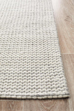Load image into Gallery viewer, Hive Hand Made Wool Rug - Silver
