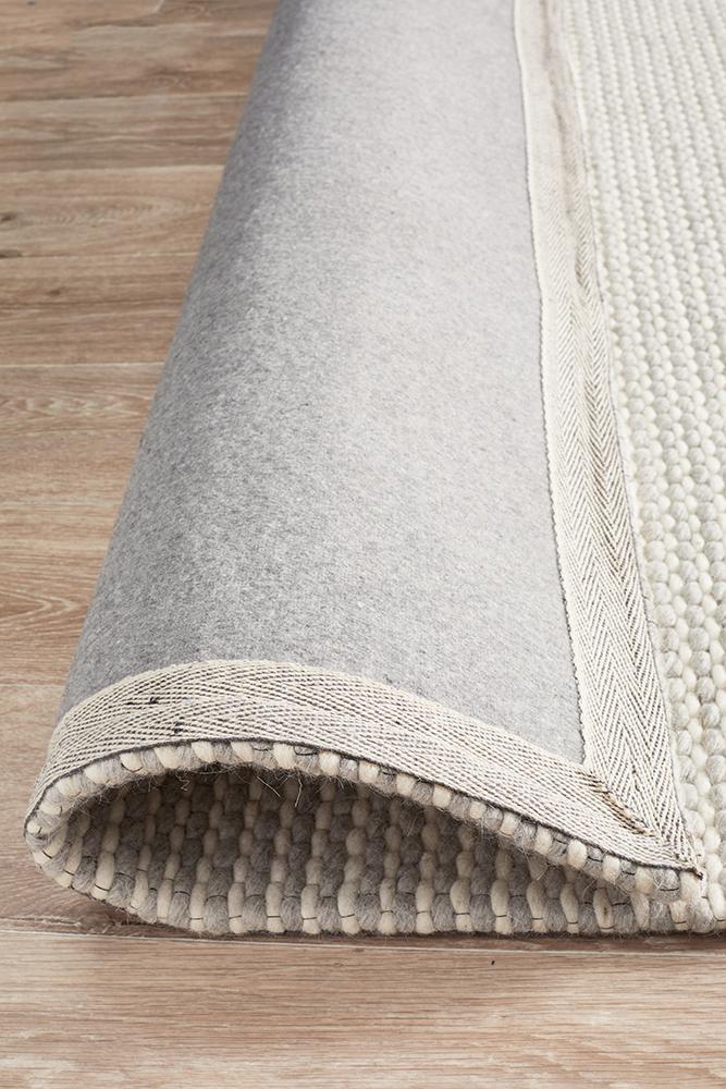 Hive Hand Made Wool Rug - Silver