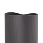 Load image into Gallery viewer, Infinity Ribbed Medium Porcelain Vase - Charcoal
