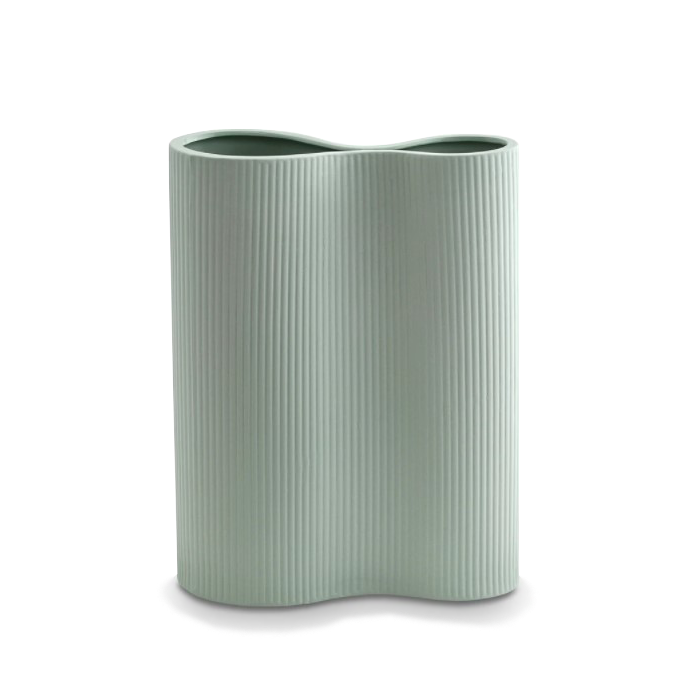 Exquisitely designed Infinity Medium Porcelain vase in mint colour can make any space beautiful