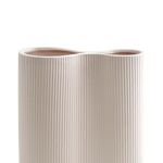 Load image into Gallery viewer, Infinity Ribbed Medium Porcelain Vase - Nude
