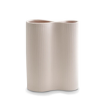 Load image into Gallery viewer, Infinity Ribbed Medium Porcelain Vase - Nude
