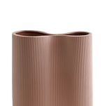 Load image into Gallery viewer, Infinity Ribbed Medium Porcelain Vase - Ochre
