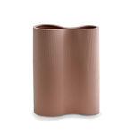Load image into Gallery viewer, Infinity Ribbed Medium Porcelain Vase - Ochre
