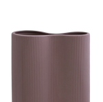 Load image into Gallery viewer, Infinity Ribbed Medium Porcelain Vase - Plum
