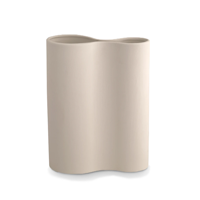 Infinity Smooth Medium Porcelain Vase - Nude