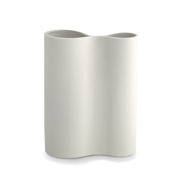 Infinity Smooth Medium Porcelain Vase - Snow