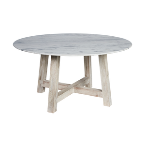 Irving Round 1.5m Marble Dining Table - Natural
