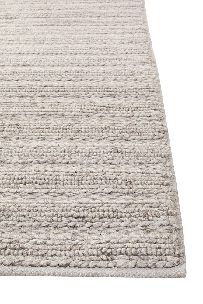 Ivy Handmade Rug - Silver