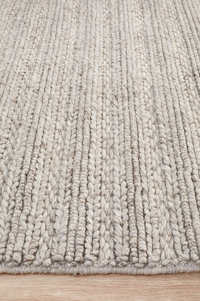 Ivy Handmade Rug - Silver